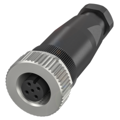 M12母插頭 (F,直頭,5P,A 編碼) M12母插頭 (F,直頭,5P,A 編碼)