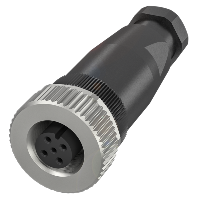 M12母插頭 (F,直頭,5P,A 編碼) M12母插頭 (F,直頭,5P,A 編碼)